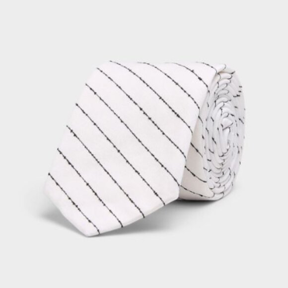 BNWT SS25 ERNEST W. BAKER CLASSIC PIN STRIPE TIE - Picture 1 of 7